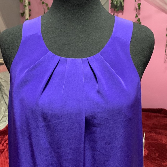 Oleg Cassini sleeveless pencil dress purple in color size 4 - Picture 2 of 8